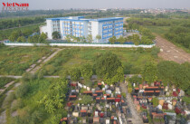 Trường THCS Thanh Am được xây trong quy hoạch nghĩa trang Đức Hoà.