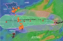 Dự báo vùng ảnh hưởng của bão Noru sau khi vào biển Đông. Ảnh: VNDMS