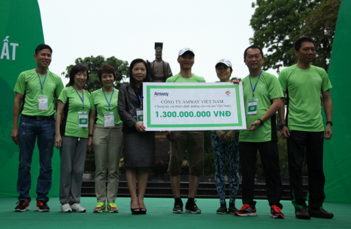 Amway tổ chức giải chạy, trao tặng 1,8 tỷ đồng làm từ thiện