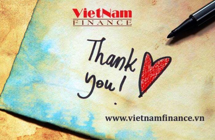Lời cảm ơn từ Tạp chí Đầu tư Tài chính – VietnamFinance nhân dịp ra mắt