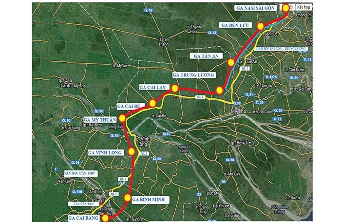 TP. HCM đề xuất điều chỉnh hướng tuyến đường sắt với Cần Thơ