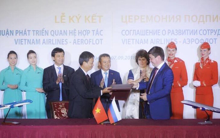 Vietnam Airlines hợp tác cùng Hãng hàng không Aeroflot