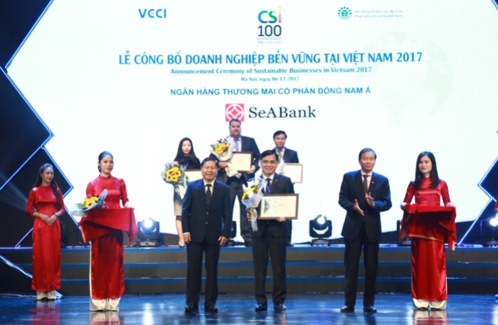 SeABank vào Top 100 doanh nghiệp phát triển bền vững Việt Nam 2017