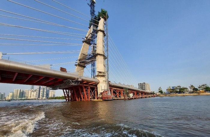 Cầu Thủ Thiêm 2 thi công trở lại, dự kiến 30/4/2022 thông xe