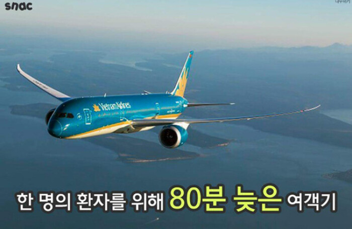 VNA hoãn chuyến bay để cứu người, truyền thông Hàn Quốc xôn xao