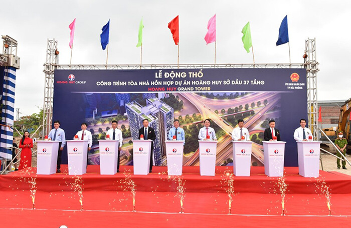 Hoàng Huy Group động thổ dự án tòa nhà hỗn hợp gần 1.500 tỷ đồng tại Hải Phòng