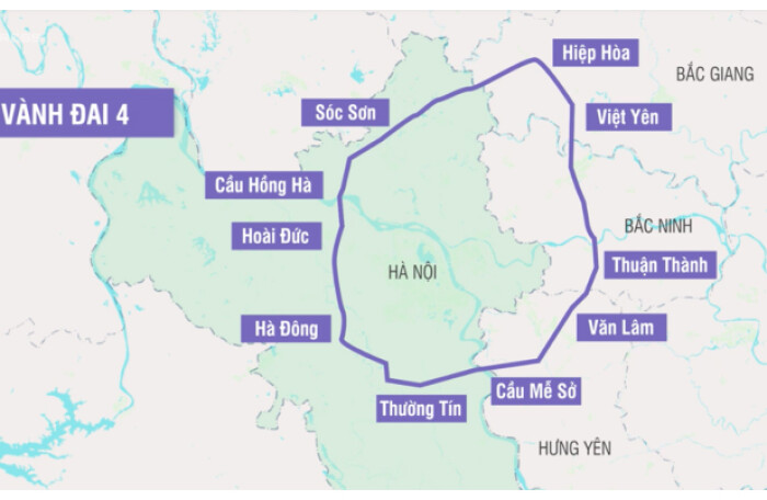 4 nhà đầu tư đề xuất làm đường Vành đai 4 Hà Nội, riêng T&T đề xuất làm 2 đoạn