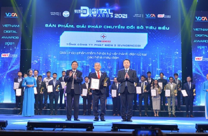 EVNGENCO3 nhận giải thưởng 'Sản phẩm, giải pháp công nghệ số tiêu biểu năm 2021'