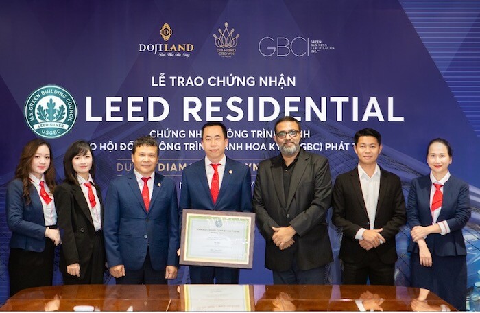 Diamond Crown Hai Phong được cấp chứng nhận công trình xanh LEED Residential