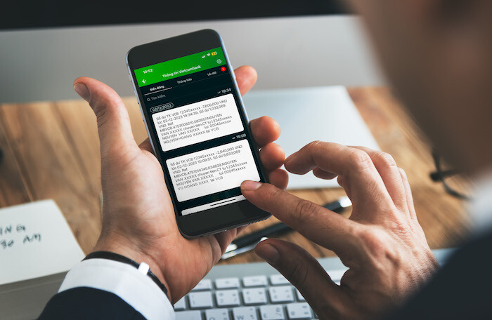 Vietcombank điều chỉnh phí dịch vụ qua tin nhắn SMS 