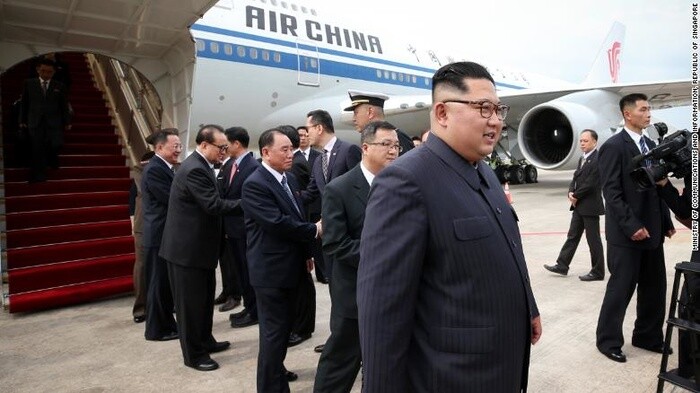 Hàng không Trung Quốc chở ông Kim Jong-un đến Singapore
