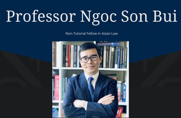 Luật sư Bùi Ngọc Sơn, người Việt hiếm hoi được phong hàm giáo sư Đại học Oxford