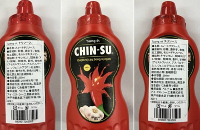 Đang kiểm tra thông tin Nhật Bản thu hồi hơn 18 nghìn chai tương ớt Chinsu