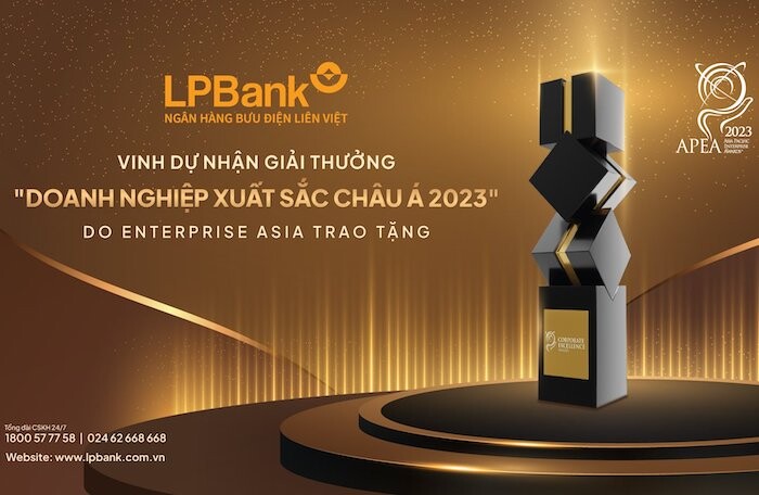 LPBank tiếp tục nhận giải thưởng ‘Doanh nghiệp xuất sắc châu Á’ năm 2023