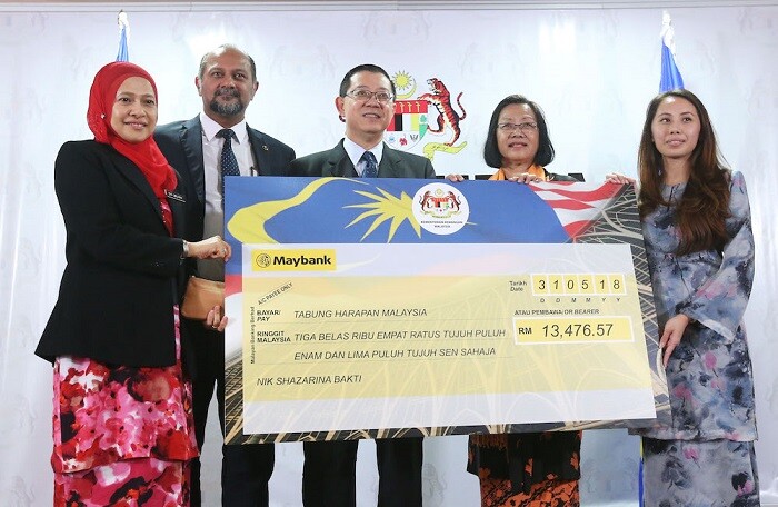 Chưa đầy 24 giờ sau công bố, ‘Quỹ Hy vọng’ của Malaysia nhận được 1,76 triệu USD