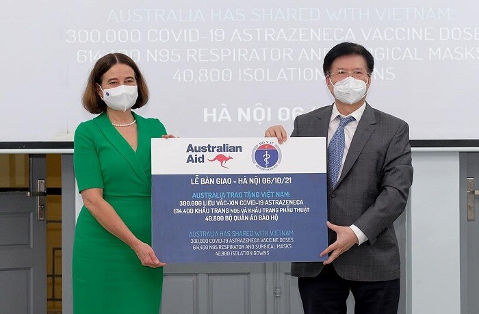 Australia cam kết tăng số vaccine Covid-19 hỗ trợ Việt Nam lên 5,2 triệu liều