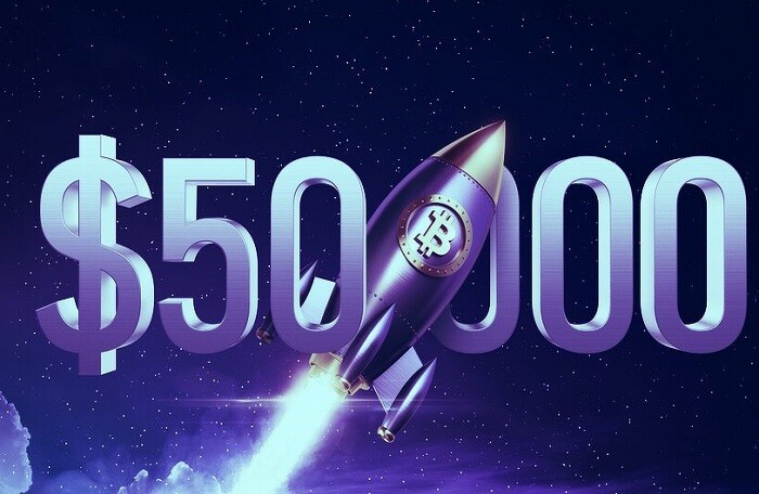 Giá Bitcoin tiếp tục lập kỷ lục, vượt ngưỡng 50.000 USD