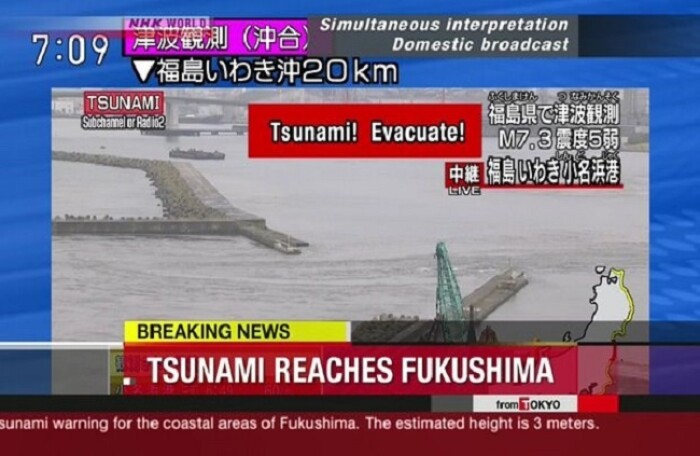 Sóng thần cao hơn 1m xuất hiện ở Nhật Bản, nhiều người bị thương