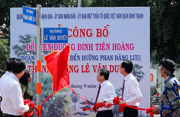 TP. HCM chính thức gắn tên đường Lê Văn Duyệt
