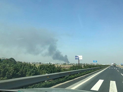 Cháy lớn ở khu công nghiệp Ngọc Hồi