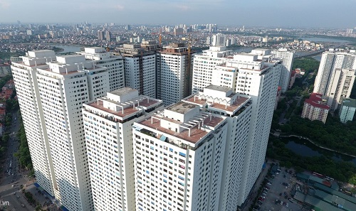 Tổ hợp chung cư HH tại khu đô thị Linh Đàm được xây dựng trên diện tích vốn dành cho