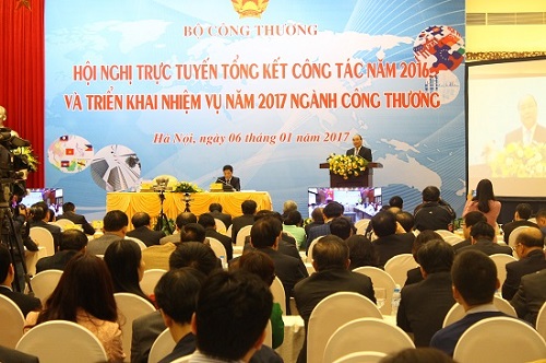 Thủ tướng Nguyễn Xuân Phúc tại Hội nghị trực tuyến tổng kết ngành Công Thương năm 2016
