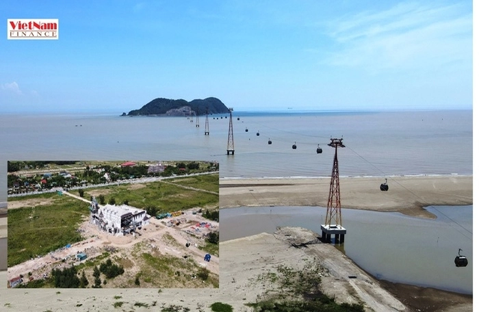 Cận cảnh tuyến cáp treo vượt biển dài nhất Việt Nam của Vingroup tại Nghệ An - Ảnh 3